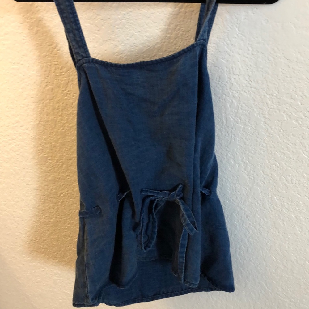 Aritzia cross back cinched waist top